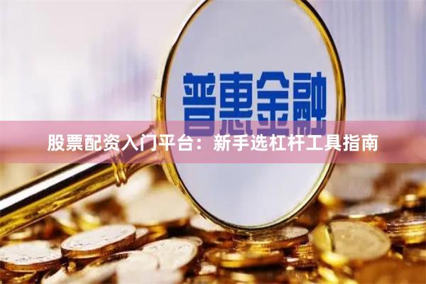 股票配资入门平台:新手选杠杆工具指南